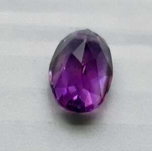 NOS Natural Amethyst Purple Faceted Gemstone 17 mm Vintage Oval